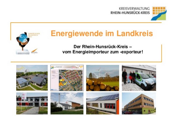 Exkursion in den Energiewendelandkreis Rhein-Hunsrück, Sa. 17.3.