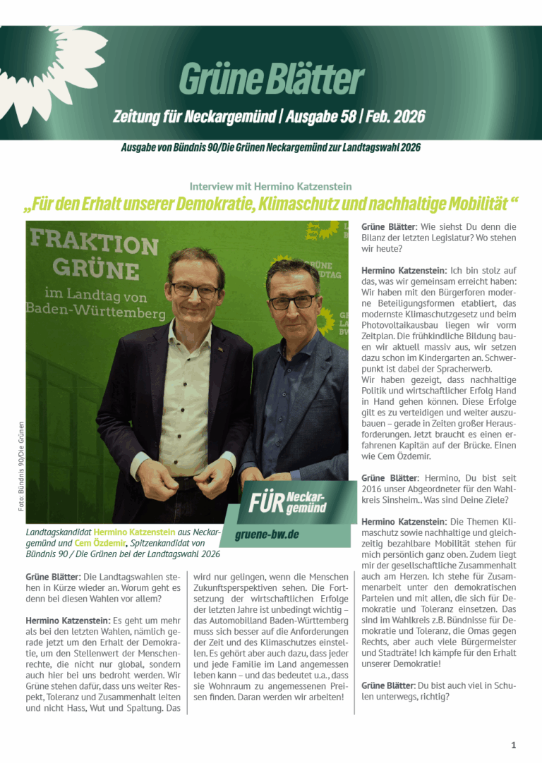 Die neuen Grünen Blätter sind da!